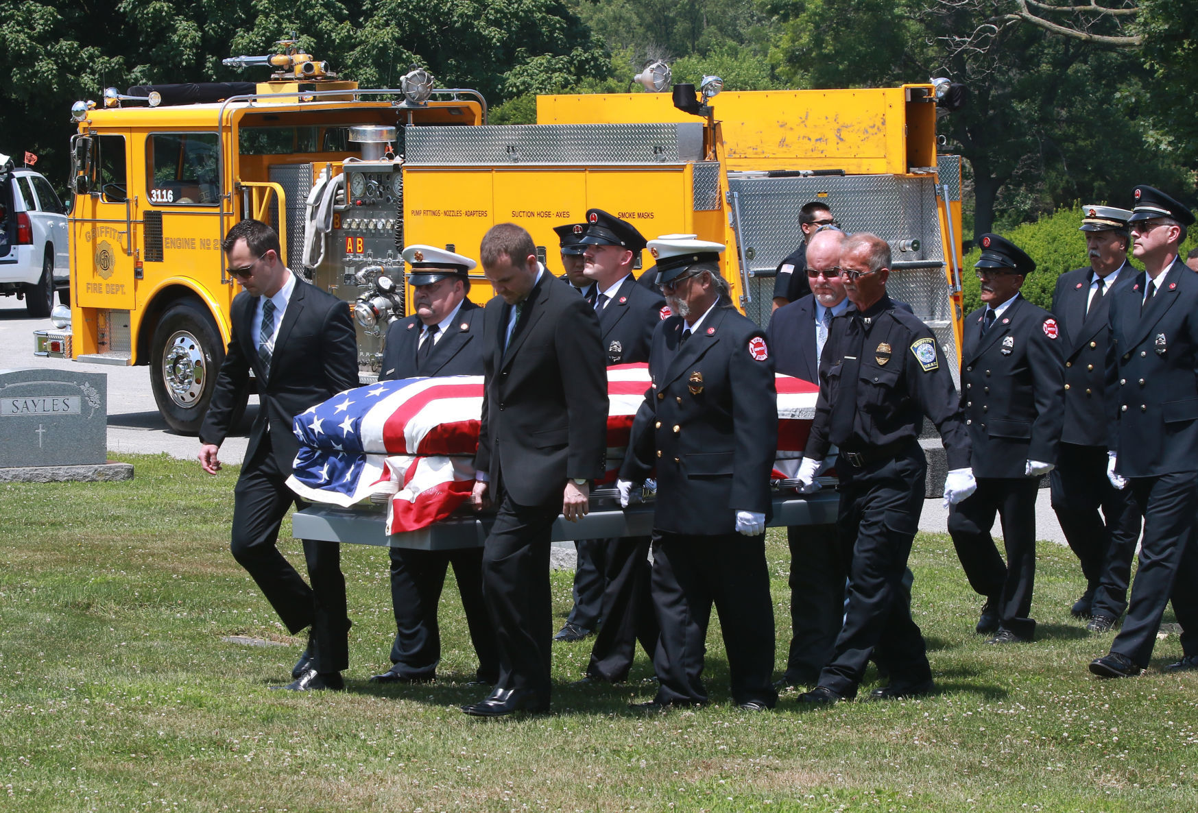Funeral of former Griffith Fire Chief George Thiel